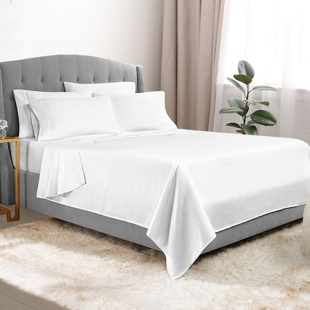 Luxury Dreams 6-Piece 1600 TC Series Ultra Soft Deep Pocket Premium Microfiber Bed Sheet Set LD-1600S-6PC-WHI-K